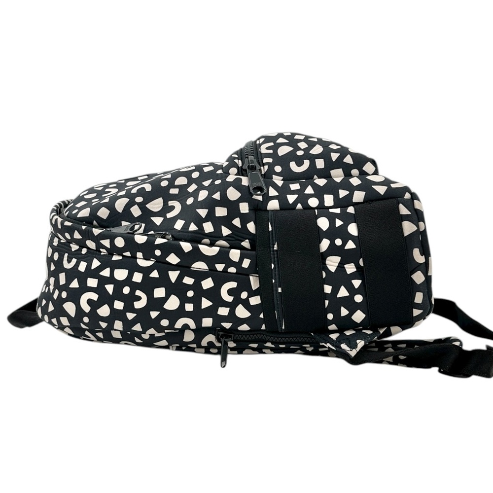 Dagne Dover Block Party Black & White Printed Neoprene Medium Sized Backpack Bag - Picture 3 of 10